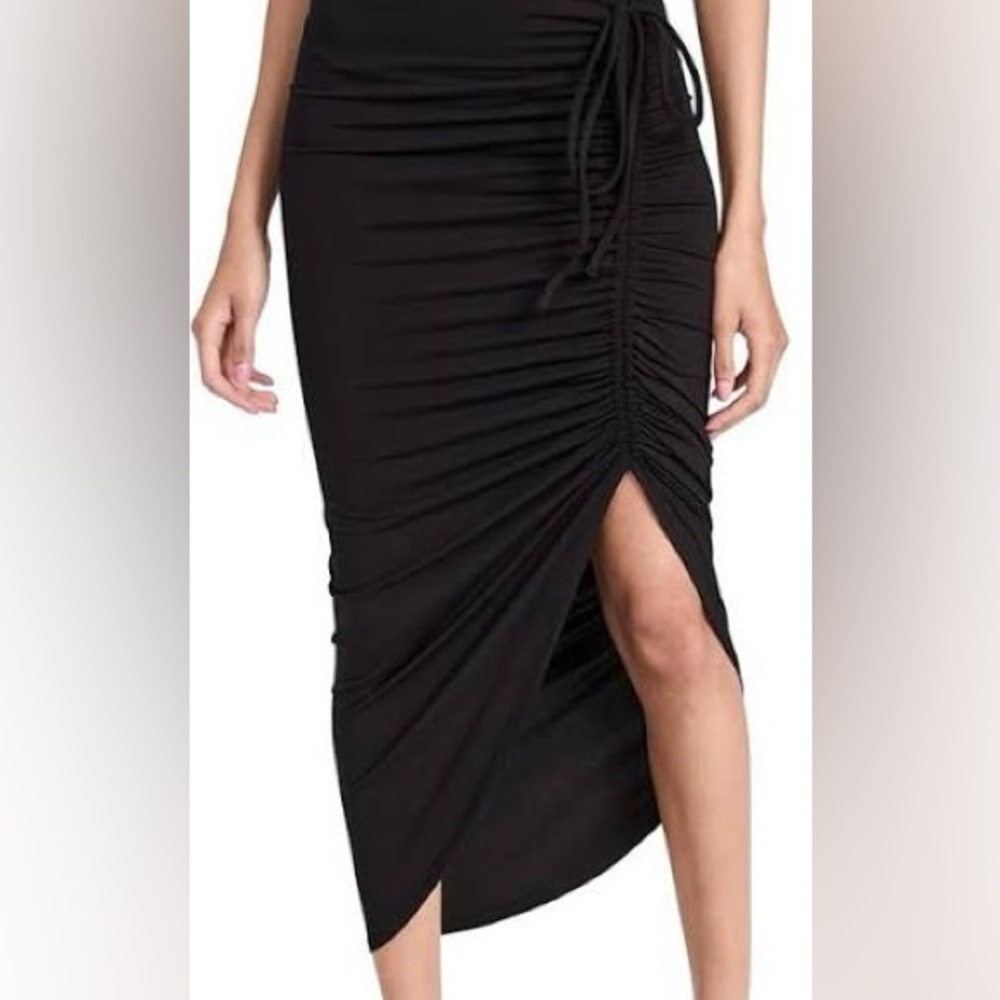 Like New Veronica Beard Black Ari Ruched Midi Pencil Skirt Sz 10  $395 Retail